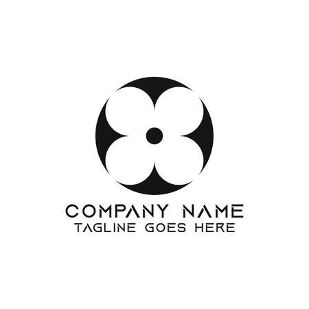 Flower vision logo design template. This logo is very suitable for any kind of business or industry that is engaged in any field. EPS 10, Editable, Resizable, Vector Illustration.のイラスト素材