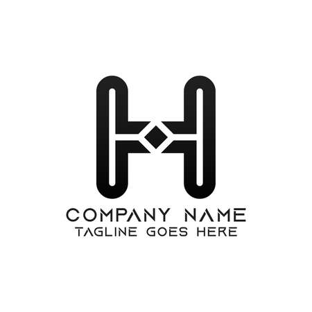 Letter H logo design template. This logo is very suitable for any kind of business or industry that is engaged in any field. EPS 10, Editable, Resizable, Vector Illustration.のイラスト素材