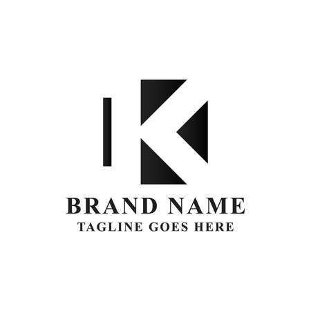 Letter K Logo Design Template. This logo is very suitable for any kind of business or industry that is engaged in any field. EPS 10, Editable, Resizable, Vector Illustration.のイラスト素材