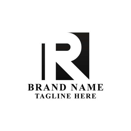 Letter R logo design template. This logo is very suitable for any kind of business or industry that is engaged in any field. EPS 10, Editable, Resizable, Vector Illustration.のイラスト素材