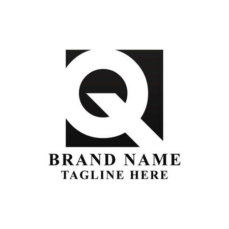 Letter Q logo design template. This logo is very suitable for any kind of business or industry that is engaged in any field. EPS 10, Editable, Resizable, Vector Illustration.のイラスト素材