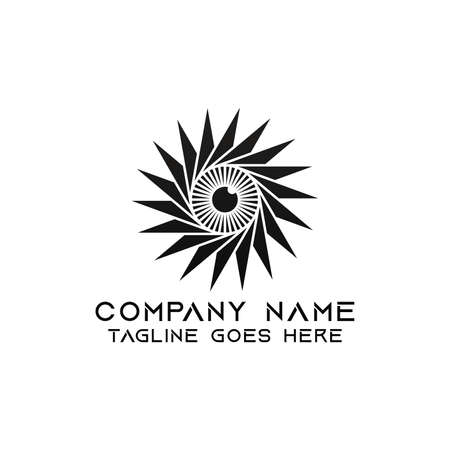Spiral eye logo design template. This logo is very suitable for any kind of business or industry that is engaged in any field. EPS 10, Editable, Resizable, Vector Illustration.のイラスト素材