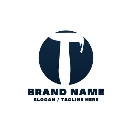 Letter T logo design template. This logo is very suitable for any kind of business or industry that is engaged in any field. Editable, Resizable, Vector Illustration.のイラスト素材