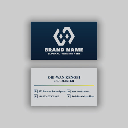 Simple, Modern, Smooth and Elegant Business Card Design Template. Editable, EPS 10, Vector Illustration.のイラスト素材