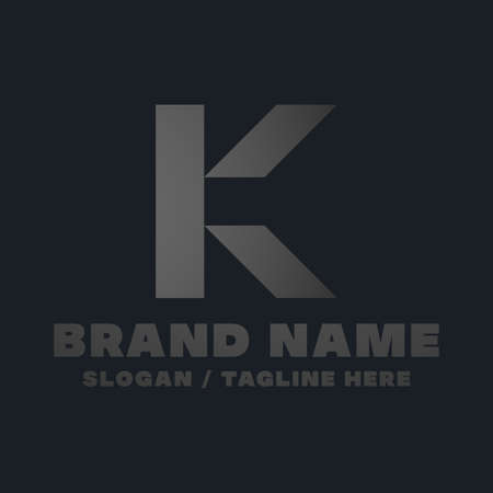 Letter K logo design template. Editable, resizable, vector illustration.のイラスト素材