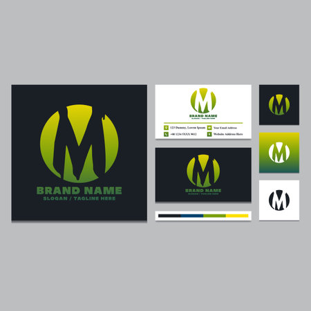 Simple letter M logo design template. This logo is very suitable for any kind of business or industry that is engaged in any field. EPS 10, Editable, Resizable, Vector Illustration.のイラスト素材