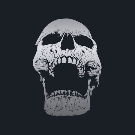 Skull and bones vector design. Editable, resizable, EPS 10, vector illustration.&#xD;&#xA;のイラスト素材