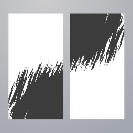 Abstract black and white banner template. Editable, resizable, EPS 10, vector illustration.&#xD;&#xA;のイラスト素材