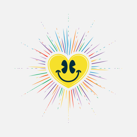 Shining and colorful smiling face emoji vector illustration design editable and resizable &#xD;&#xA;のイラスト素材