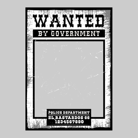 Westerm wanted poster template vector illustration design editable and resizable&#xD;&#xA;のイラスト素材