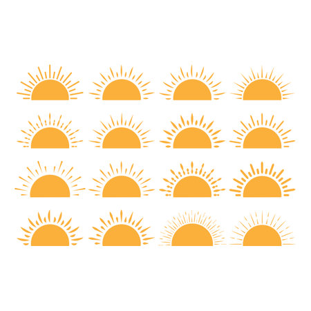 Sunset silhouette collection artwork vector illustration design editable and resizable&#xD;&#xA;のイラスト素材