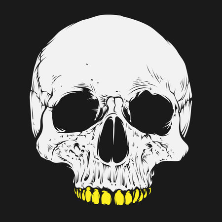 Skull and bones vector design. Editable, resizable, EPS 10, vector illustration.&#xD;&#xA;のイラスト素材