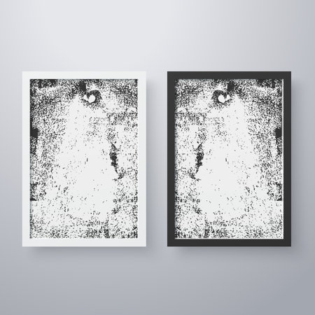 Simple frame with grunge texture style vector illustration design editable and resizable.のイラスト素材