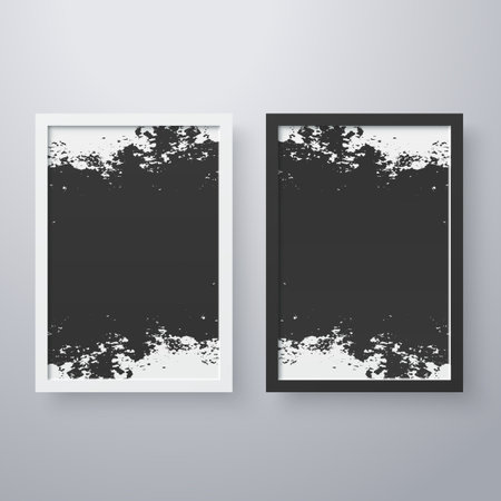 Simple frame with grunge texture style vector illustration design editable and resizable.のイラスト素材