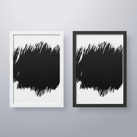 Simple frame with grunge texture style vector illustration design editable and resizable.のイラスト素材