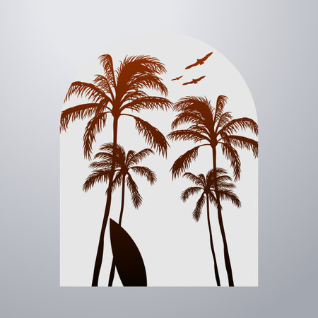 Good summer on the beach. Editable, resizable, vector illustration.&#xD;&#xA;のイラスト素材