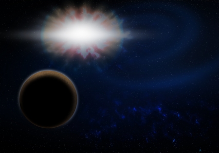a graphic of planet explosion fantasy image background