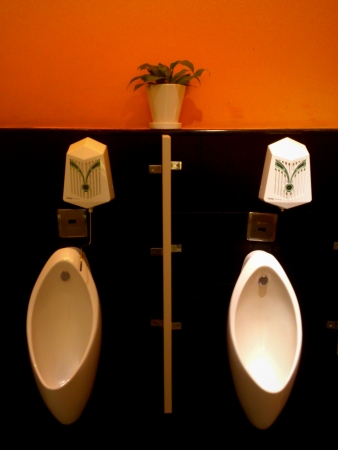 a photo of colorful design urinal, gentle man toiletの写真素材