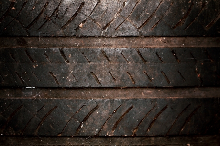 a photo of old dirty tire foot print close up for background,grunge styleの写真素材