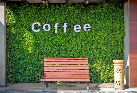 a photo of chair and table at coffee barの写真素材