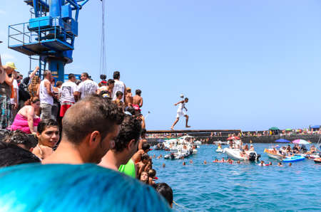 The largest festival of its kind in Puerto de la Cruz. The festival of fishermen and sailors. The highlight is a boat procession along the coast.のeditorial素材