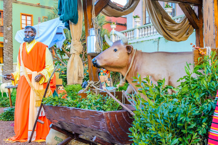 The Christmas cribs in Tenerife are magical fairy tale landscapes.のeditorial素材