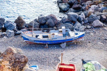 A place where still some fishermen park their boats and insiders swim and sunbathe.の写真素材
