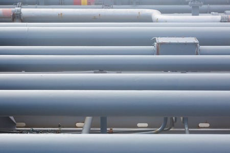 Oil transportation pipeline of the tanker.の写真素材