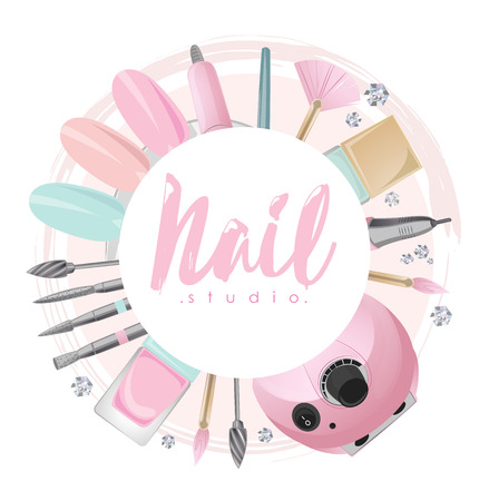 Nail studio logoのイラスト素材