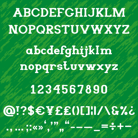 Slab serif bold alphabetのイラスト素材