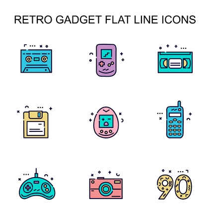 flat web iconsのイラスト素材