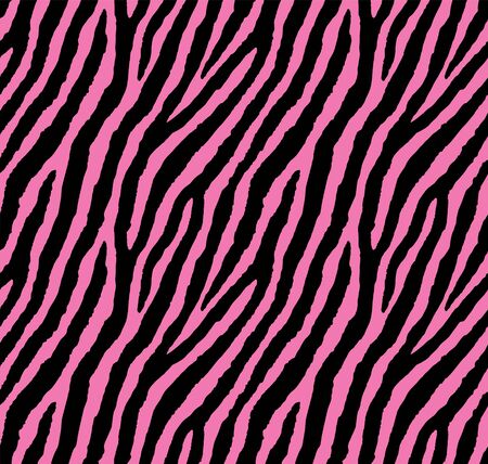 Seamless pink zebra pattern 80s 90s style.Fashionable exotic animal printのイラスト素材
