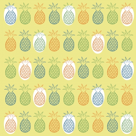 Pineapple juce, seamless pattern, vector colorful illustrationのイラスト素材