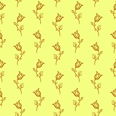 Light seamless pattern with flowers, vector illustrationのイラスト素材