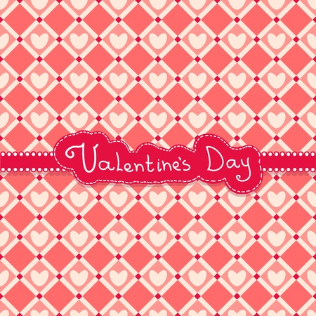 Valentine's day seamless pattern with pink heartのイラスト素材