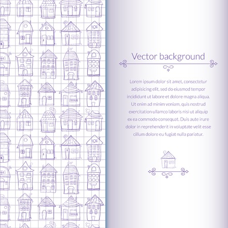 houses background for template card with place for textのイラスト素材