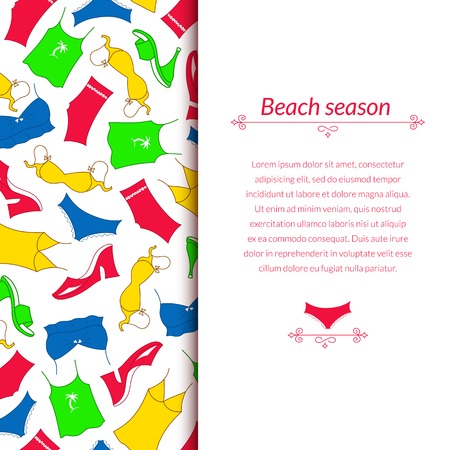 Vector illustration clothes woman with vertical space for textのイラスト素材