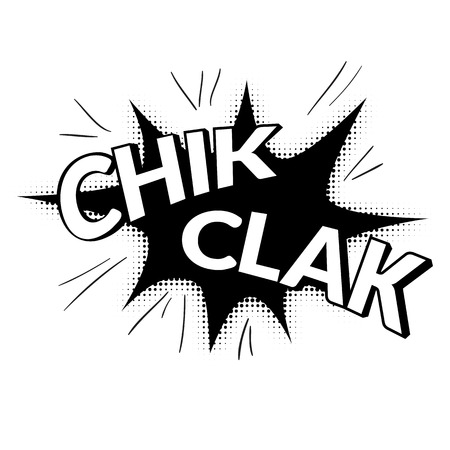 Comic bubbles vector isolated black and white illustration, sound armorのイラスト素材