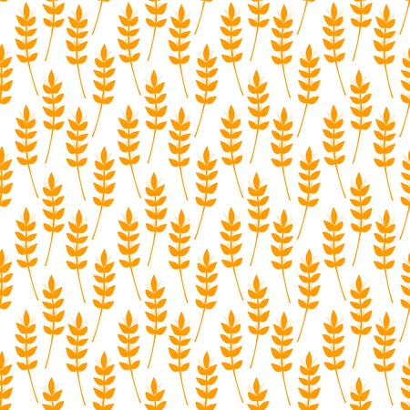 Seamless pattern with ears of wheat, vector simple illustrationのイラスト素材