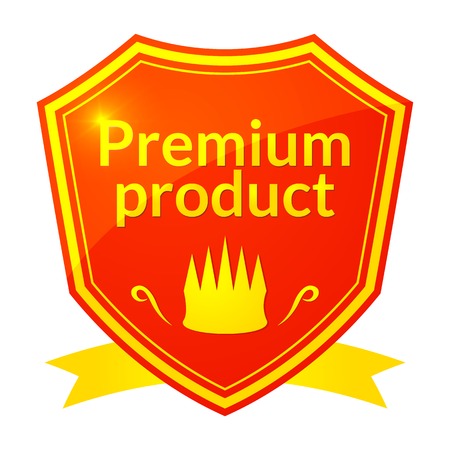 Retro vector premium product label isolated white backgroundのイラスト素材
