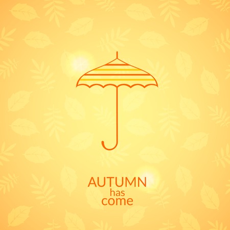 Umbrella vector icon, contour minimalistic illustration, autumn has comeのイラスト素材