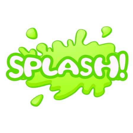 Comic bubbles vector isolated illustration, splashing soundのイラスト素材