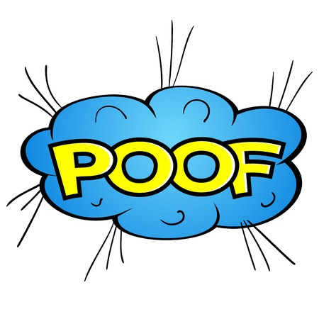 Comic bubbles vector isolated illustration, cloud of gas, small itemsのイラスト素材