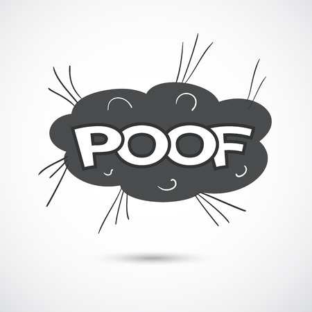Comic bubbles vector isolated black and white illustration, cloud of gas, small itemsのイラスト素材