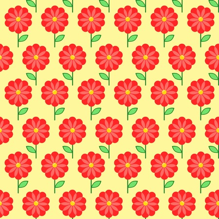 Flowers background in doodle style, template for use as packaging, paper, bedclothesのイラスト素材