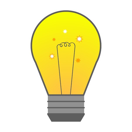 Vector light bulb in flat style element ideas, financial concept illustration on business background with arrowsのイラスト素材