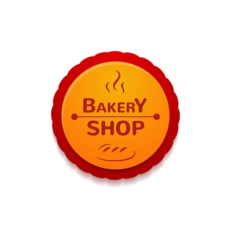 Bakery shop sign, retro typography, pastries logoのイラスト素材
