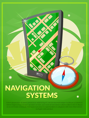 Navigation system vector illustrationのイラスト素材