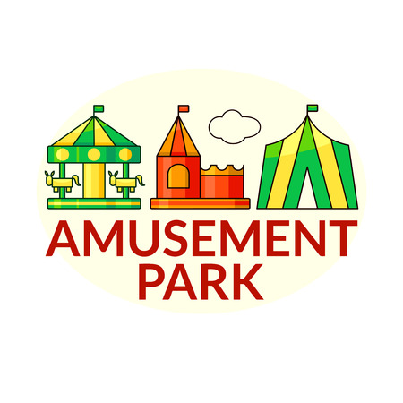 Amusement park vector iconsのイラスト素材