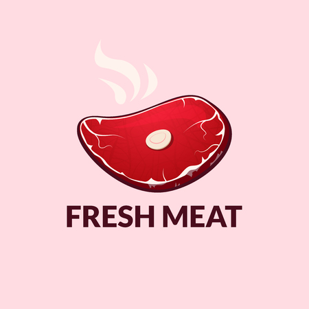 Fresh meat logo, vector illustrationのイラスト素材
